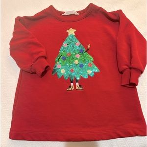 H&M Deep Red Toddler Christmas Top 3T